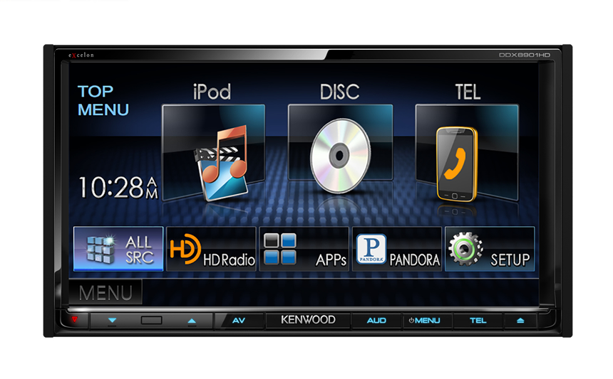 Kenwood's Double Din 7" Touch Screen with App Control feature