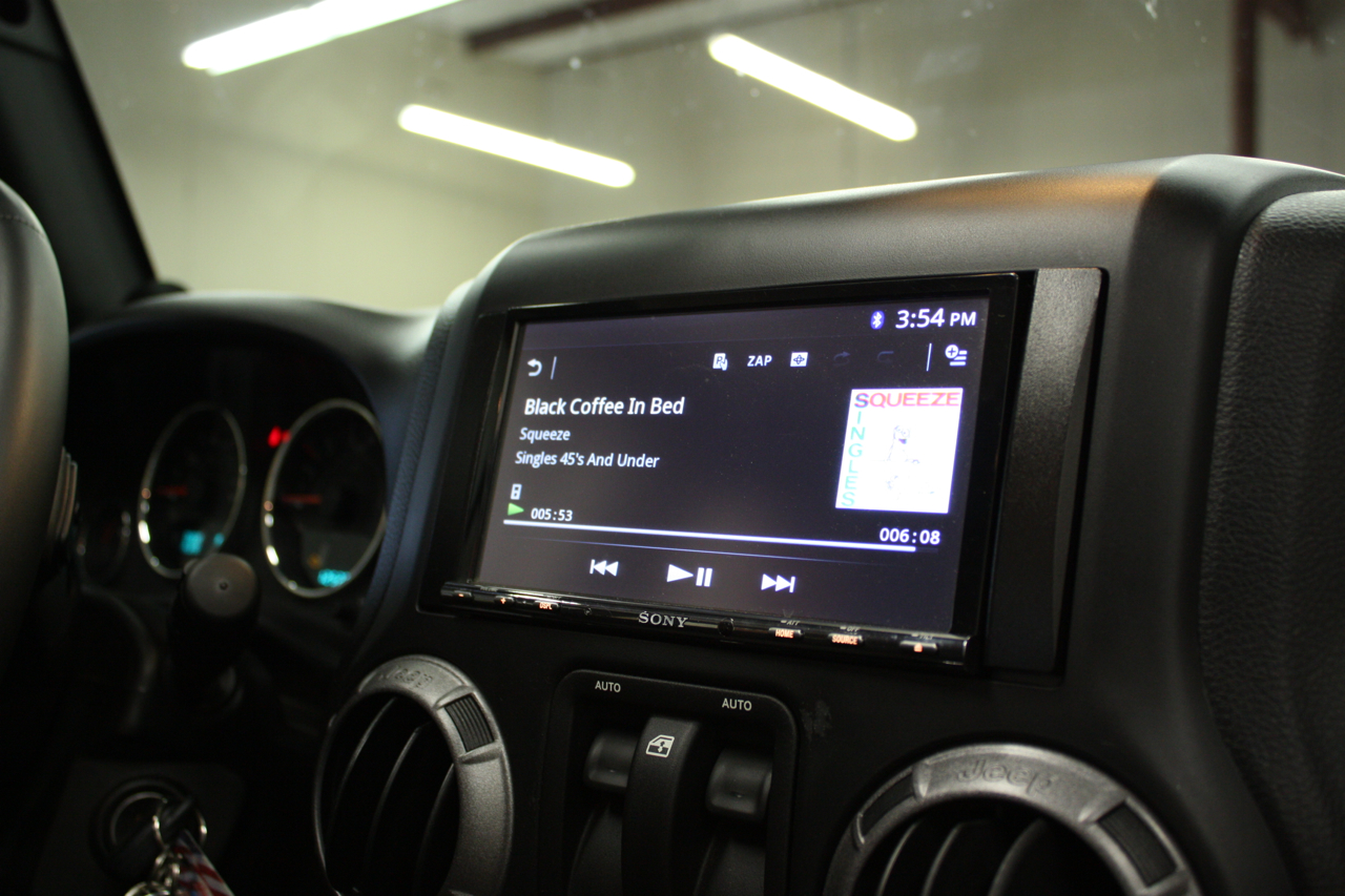 Double din stereo in jeep wrangler