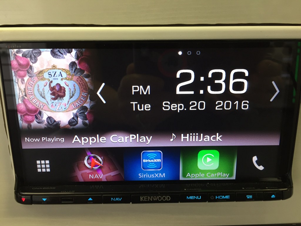Best Double Din Navigation 2016 - Kenwood DNX893s home screen features big easy to see icons and text