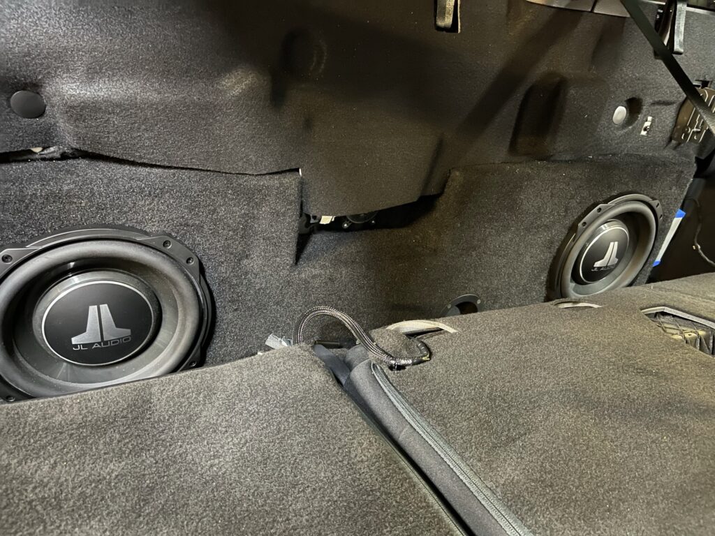 2021 F-150 stereo upgrade - MTI double 10" enclosure behind the rear seats