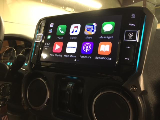 Alpine i209-WRA installed Jeep Wrangler - Sounds Incredible Mobile, Brookfield, CT.
