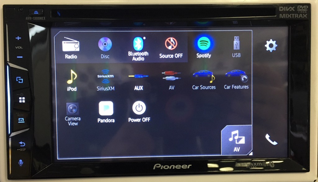 Pioneer AVH-1300NEX review secondary home screen