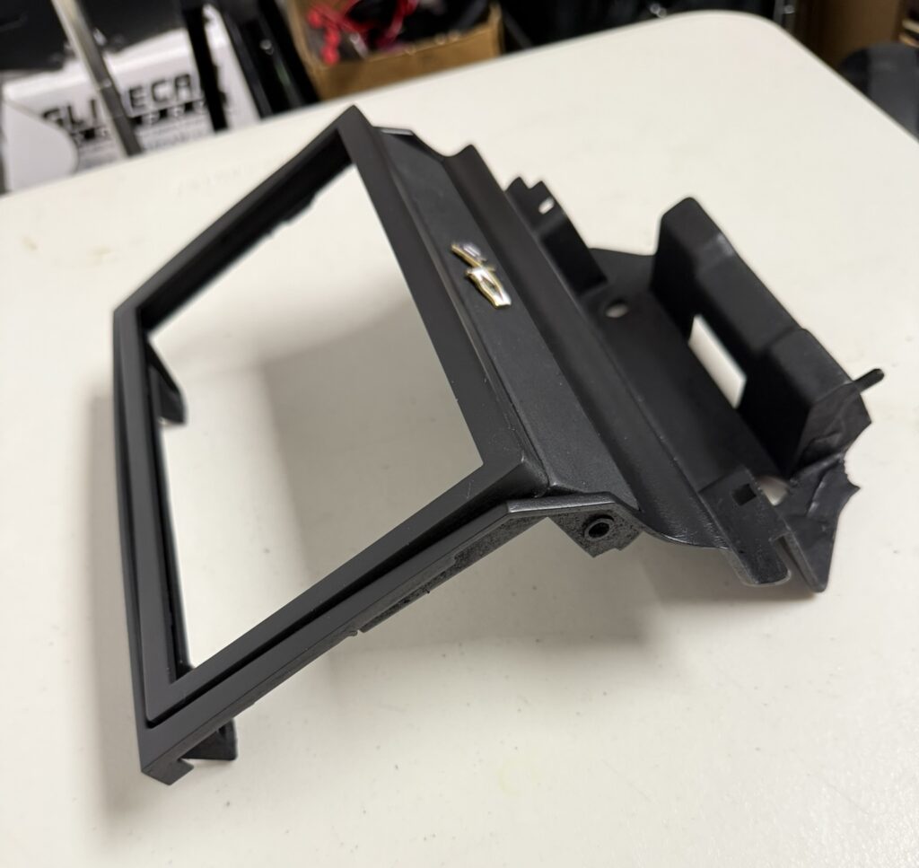 Scaglietti double DIN conversion side profile pic with the rectangular insert added.