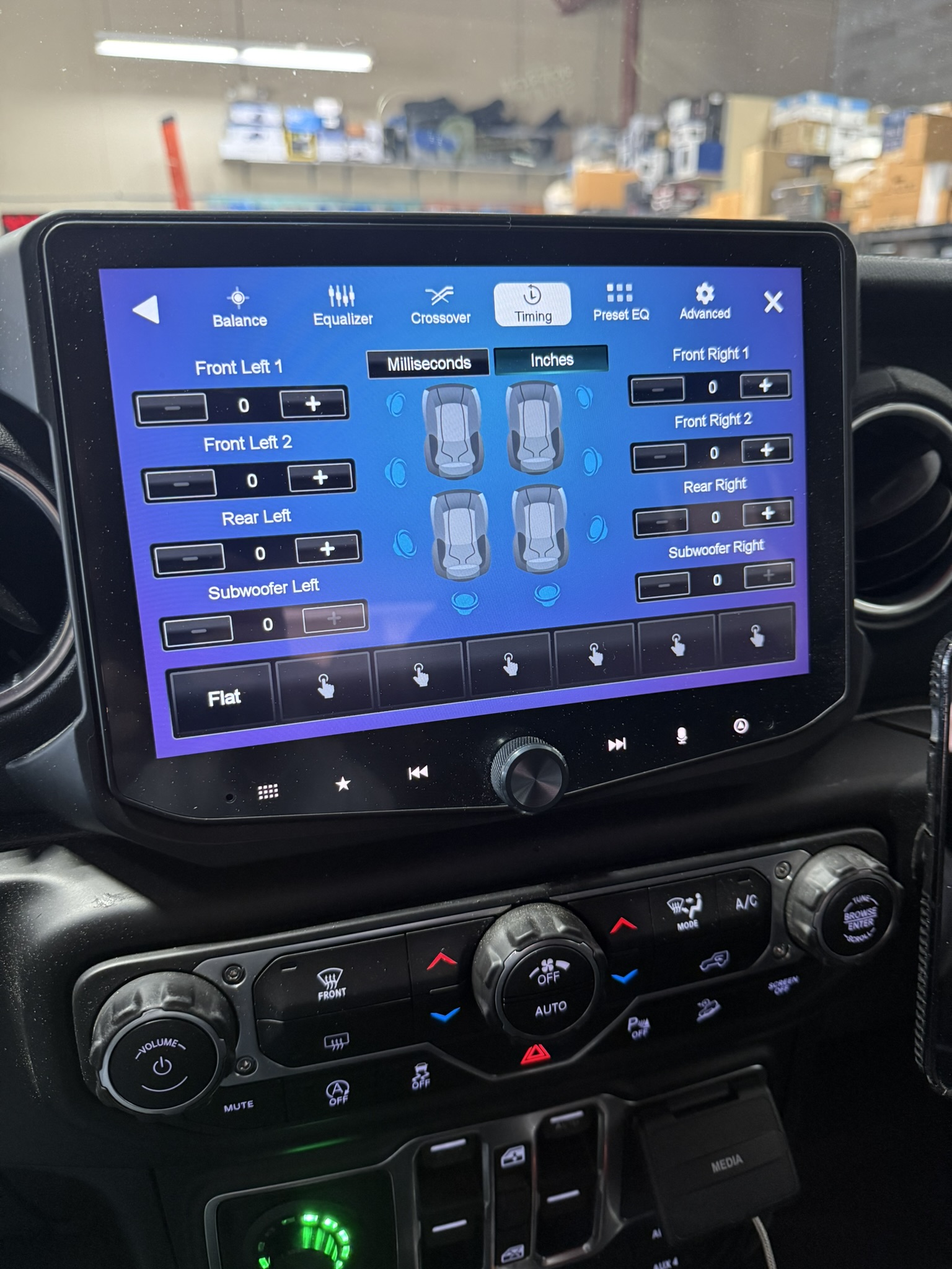 Stinger Horizon 10 - digital time alignment menu